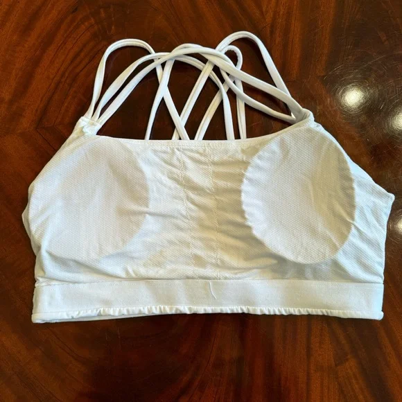 Athleta White Sports Bra - Medium - Picture 8 of 8